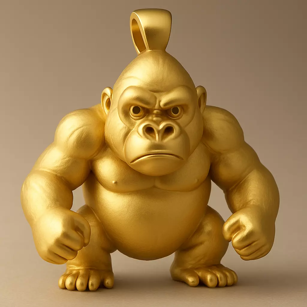 King Kong Gorilla Pendant 3D print model_1