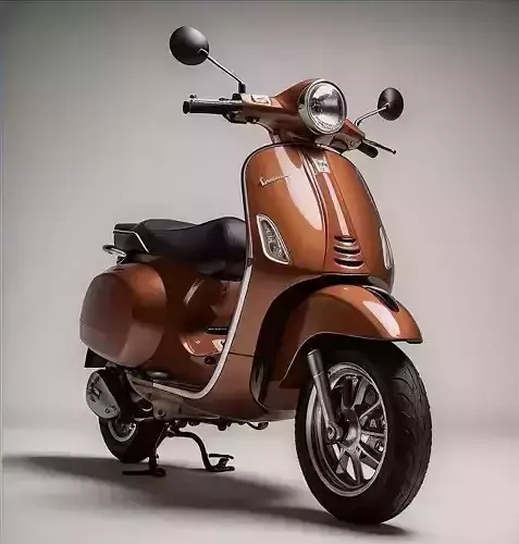 Modern Classic Vespa Scooter Low-poly 3D model