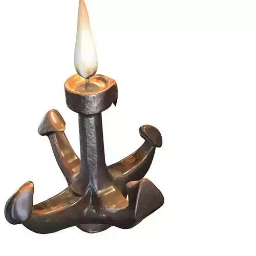 Iron Anchor Candle Stand
