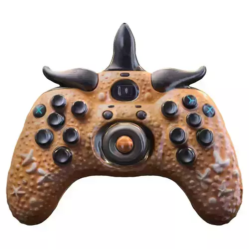 Fantasy Horned Game Controller  Low-poly 3D model