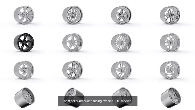 best seller american racing  wheels  3D Model Collection