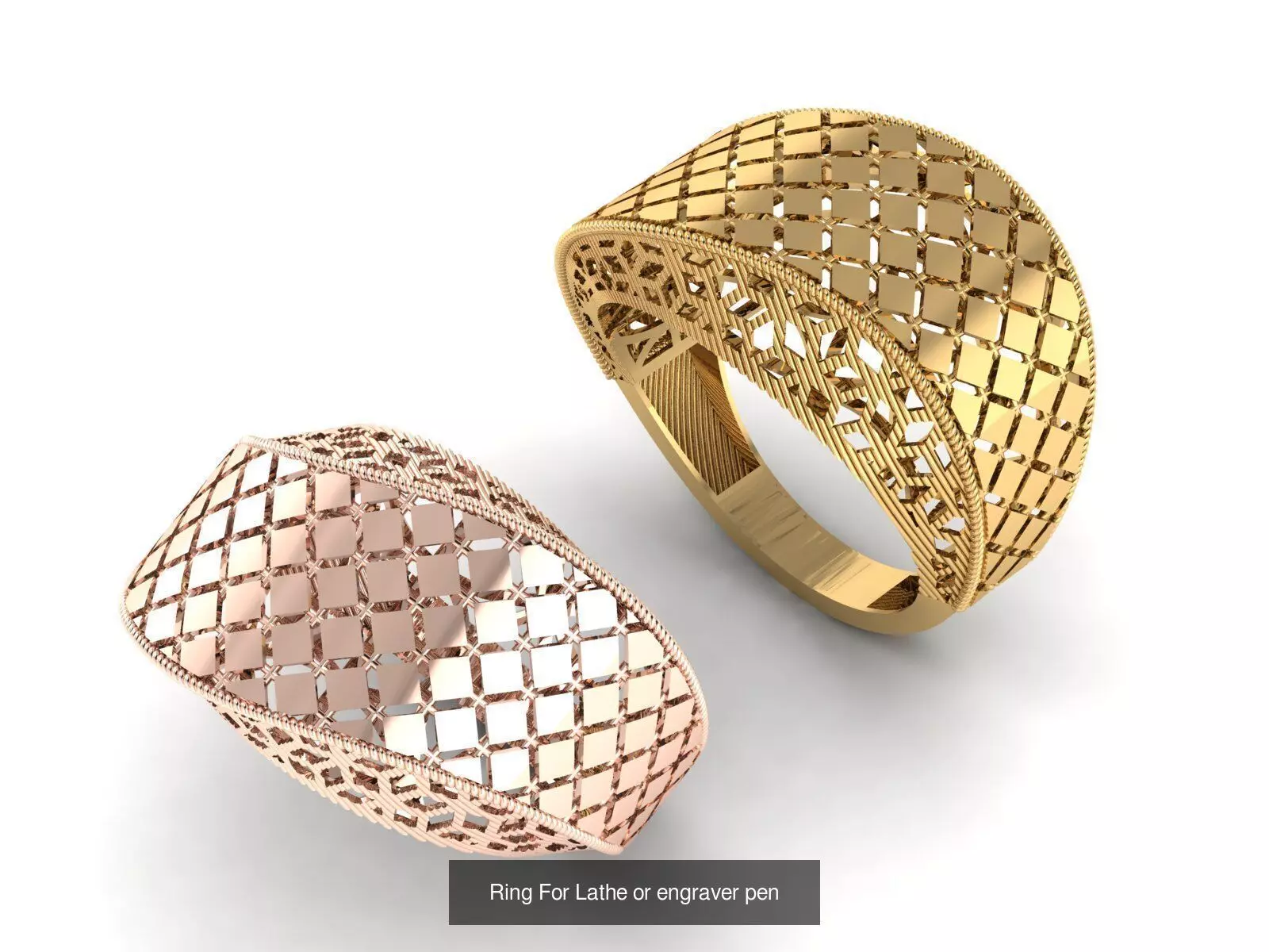 Engraving and turning pen ring 3D Model Collection_20