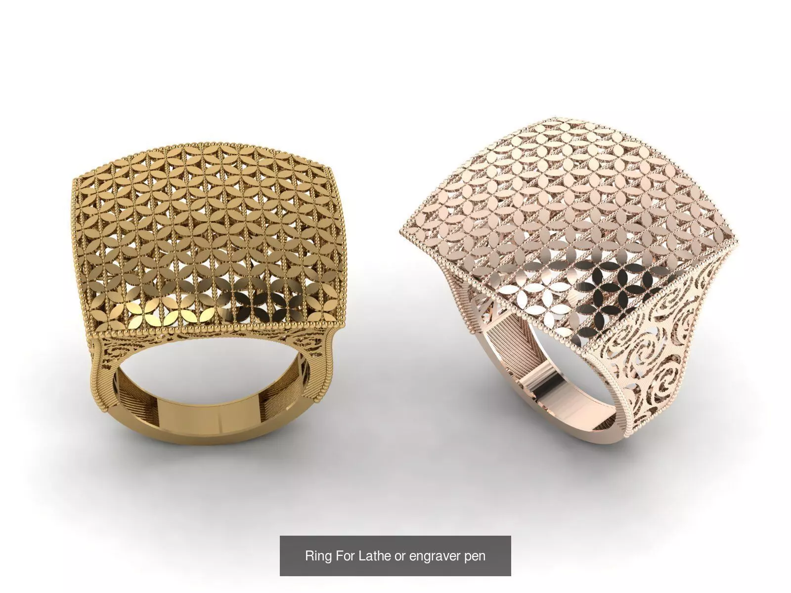Engraving and turning pen ring 3D Model Collection_12
