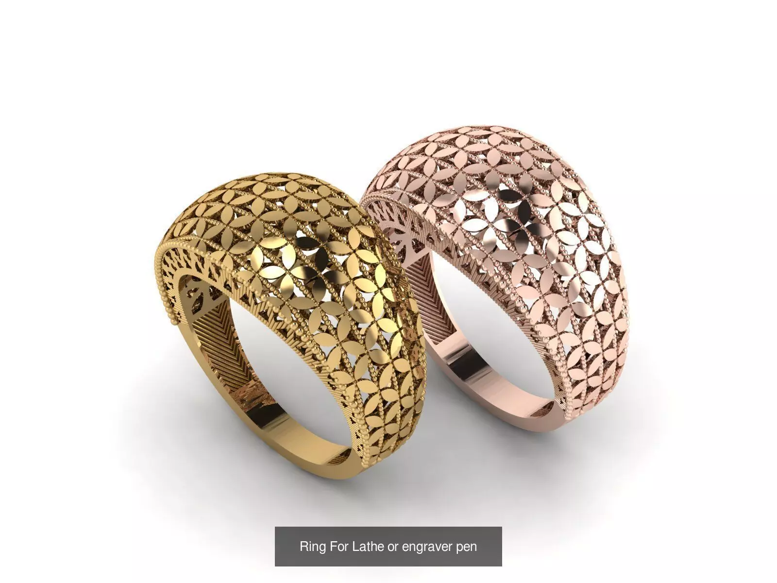 Engraving and turning pen ring 3D Model Collection_10
