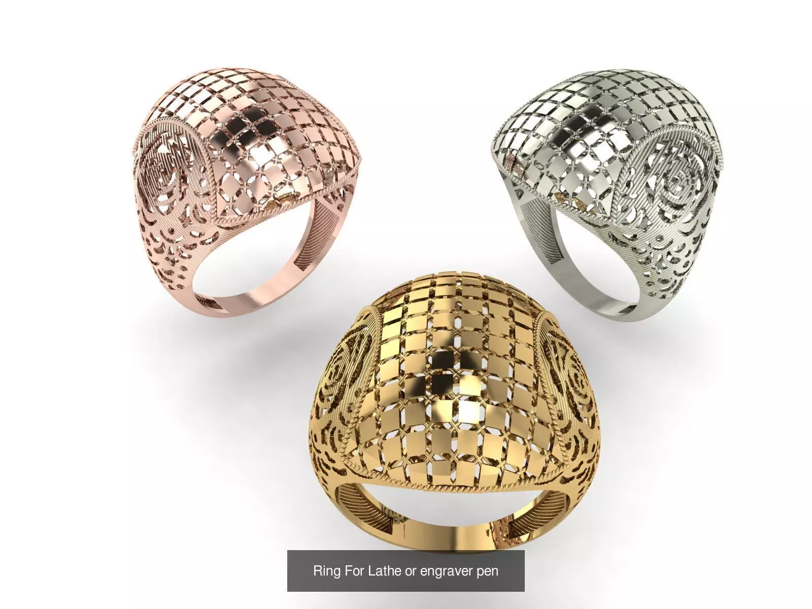 Engraving and turning pen ring 3D Model Collection_24