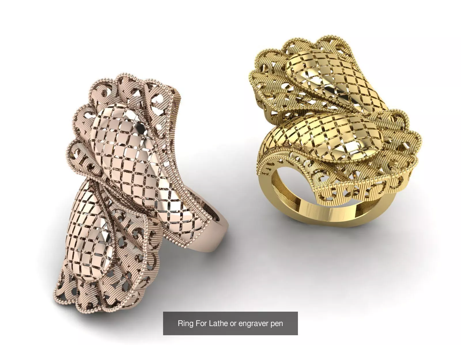 Engraving and turning pen ring 3D Model Collection_16