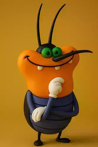 Dee Dee from Oggy and the Cockroaches 3d Model