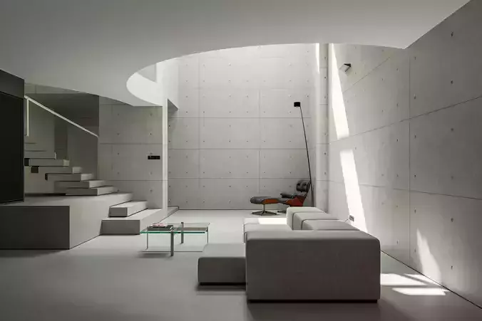 white interior 3D model
