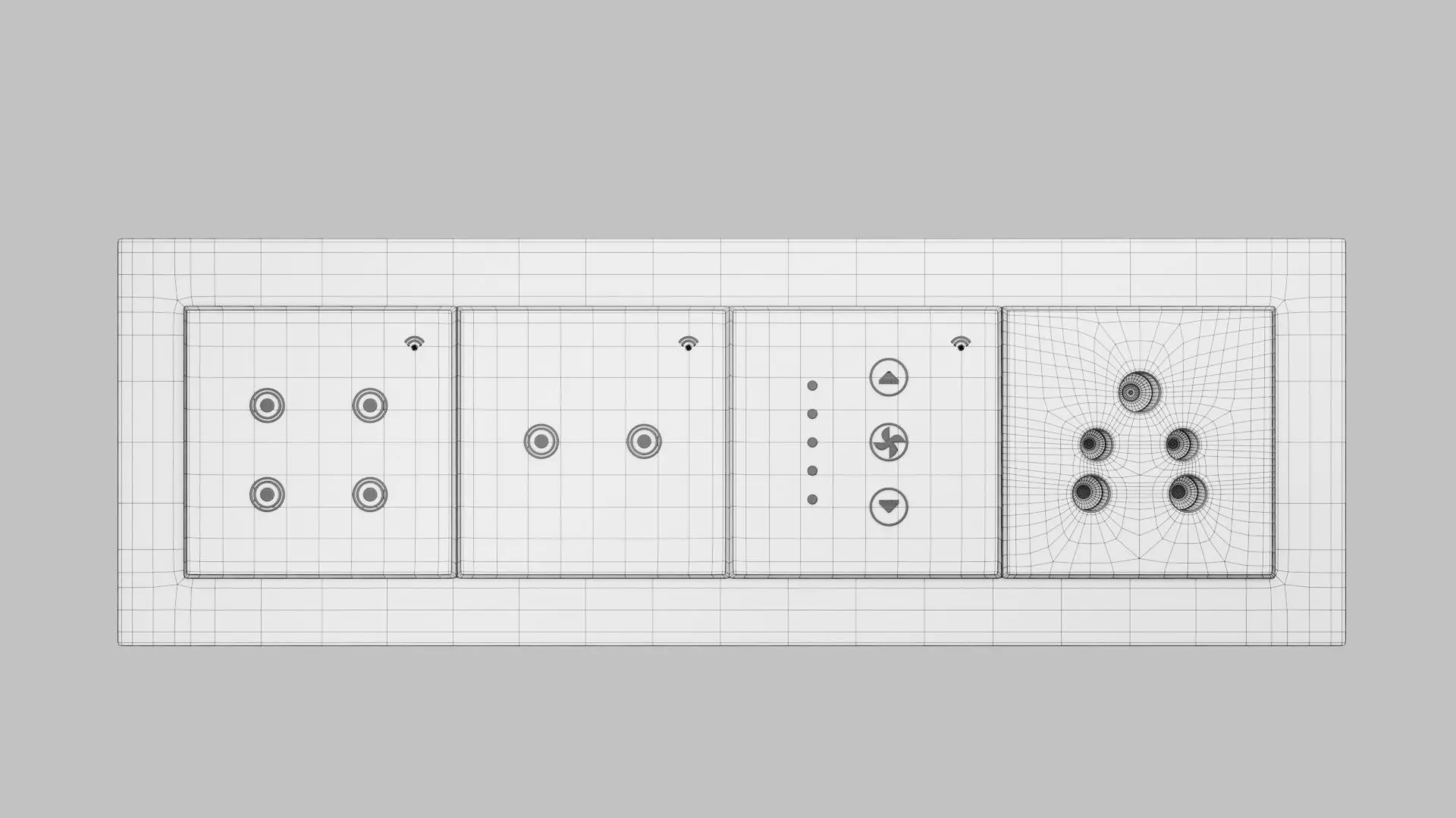 Eight Module Plate Design 3D print model_7
