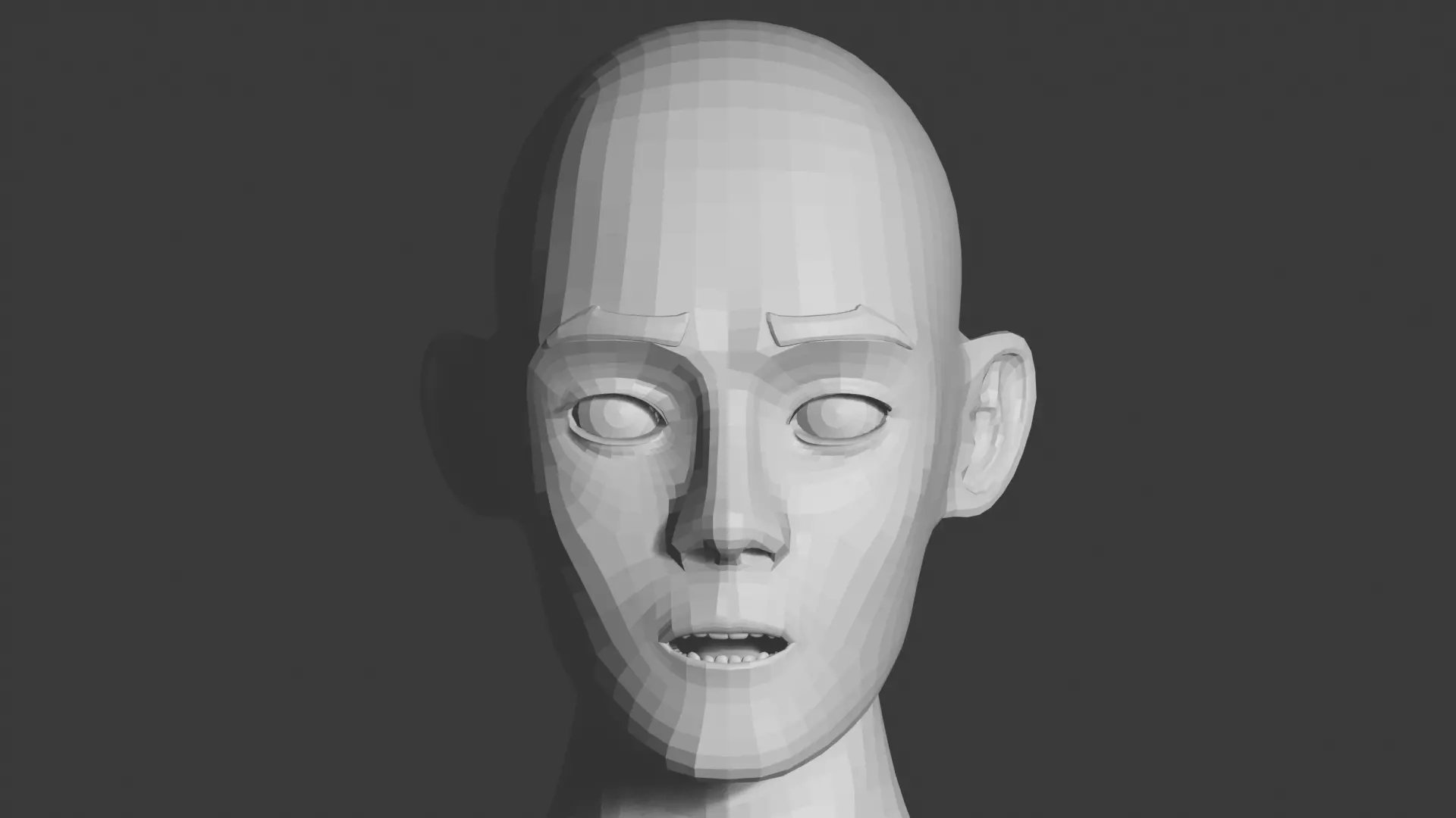 Stylized Male Base Mesh Low-poly 3D model_9