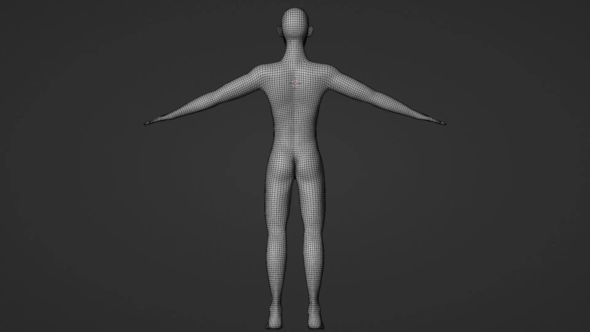 Stylized Male Base Mesh Low-poly 3D model_4