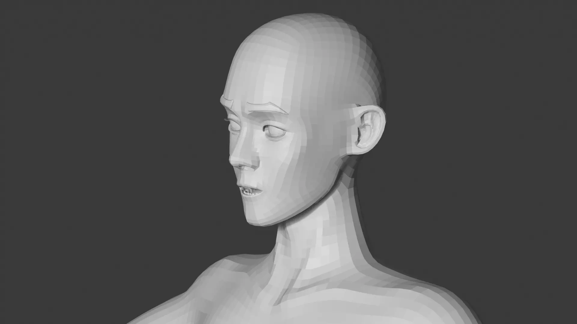 Stylized Male Base Mesh Low-poly 3D model_7