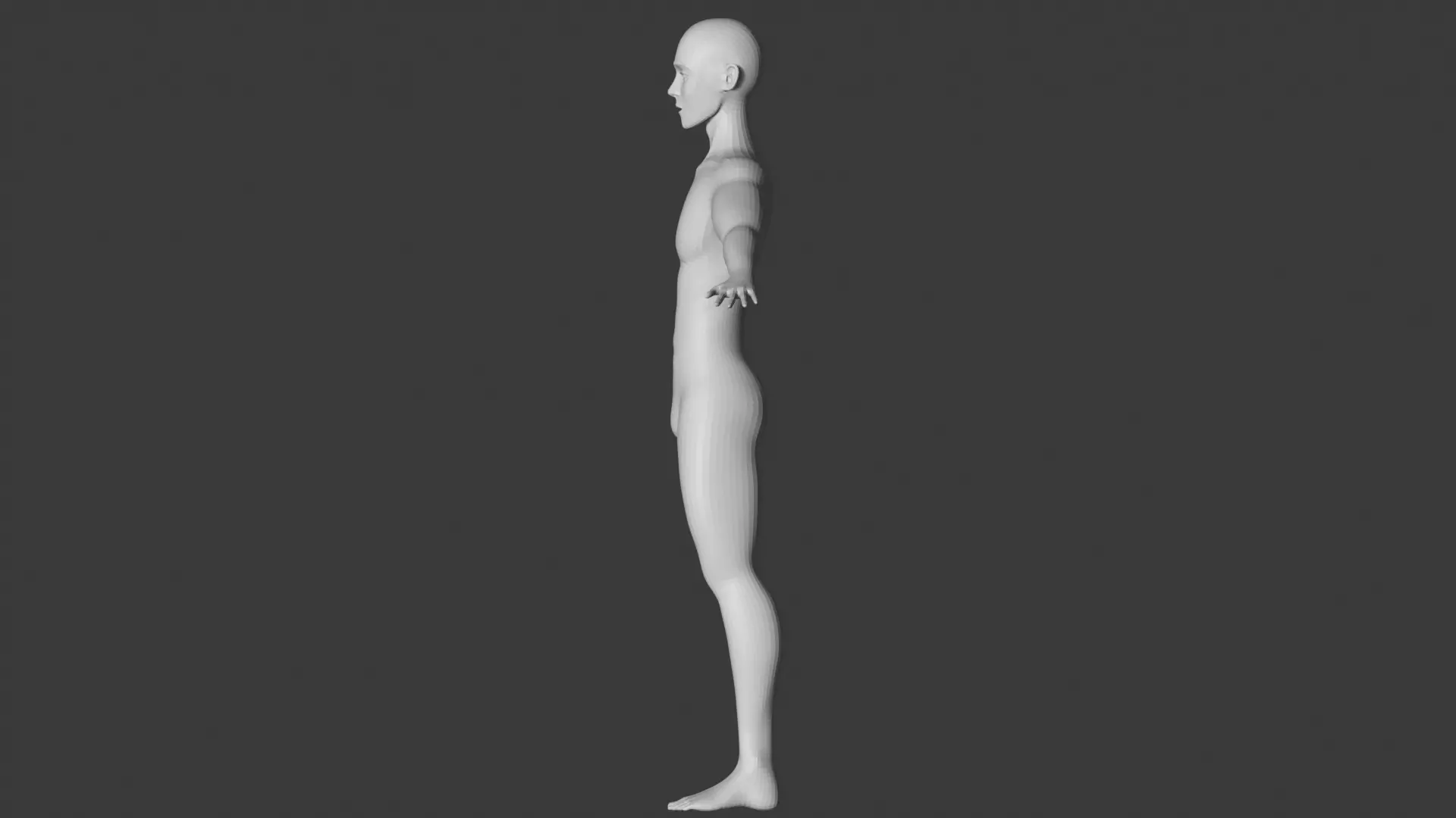 Stylized Male Base Mesh Low-poly 3D model_5