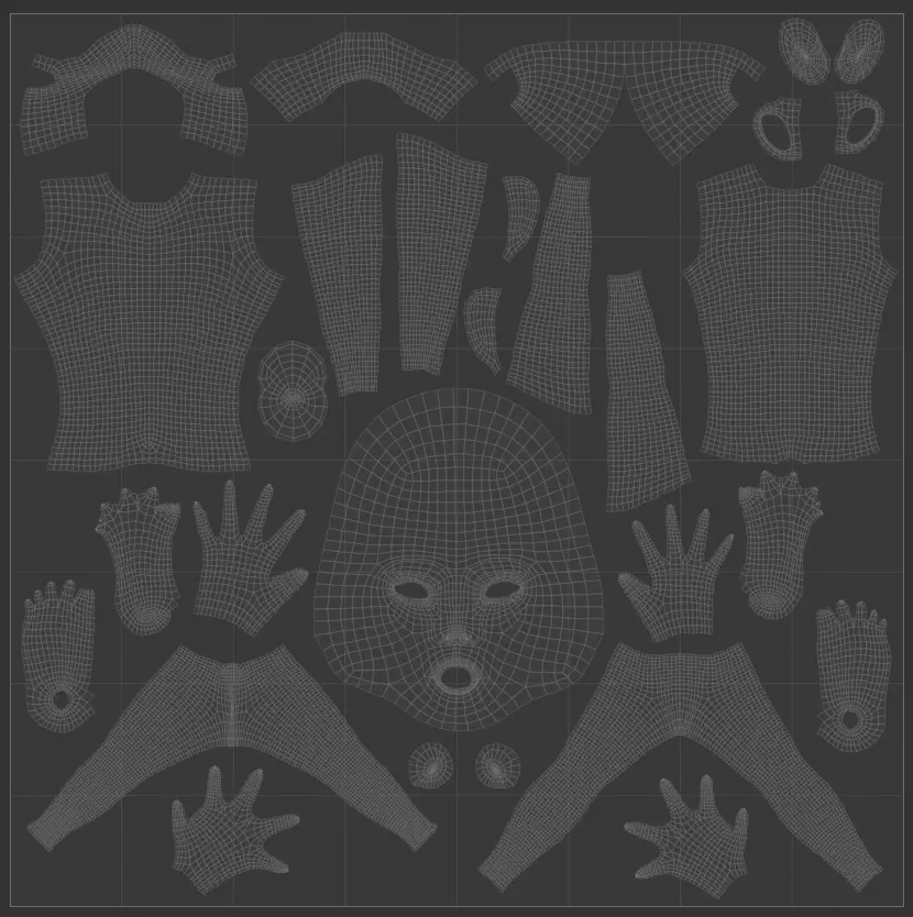 Stylized Male Base Mesh Low-poly 3D model_14