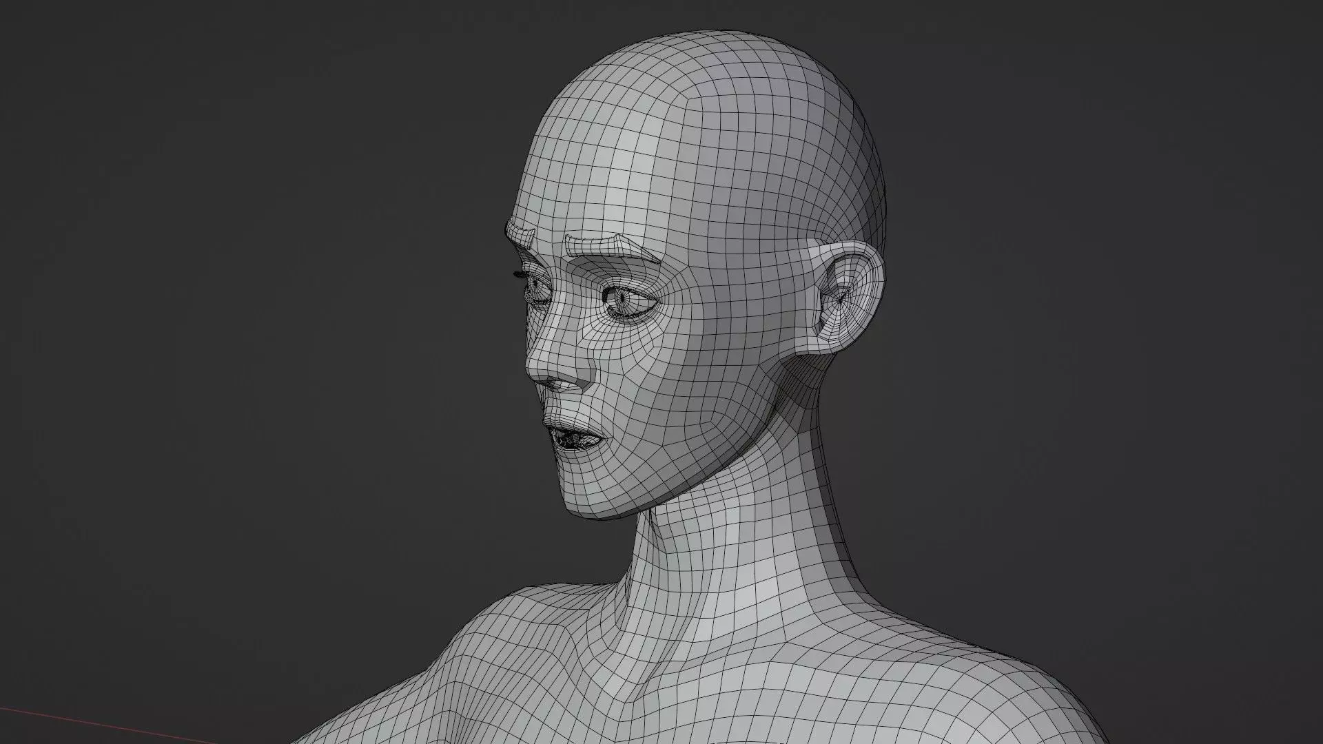 Stylized Male Base Mesh Low-poly 3D model_8