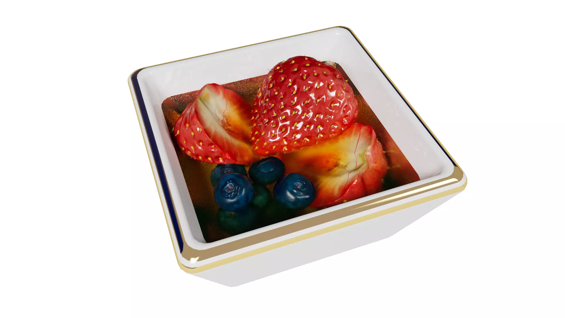 Strawberry honey blueberry 3D model_20