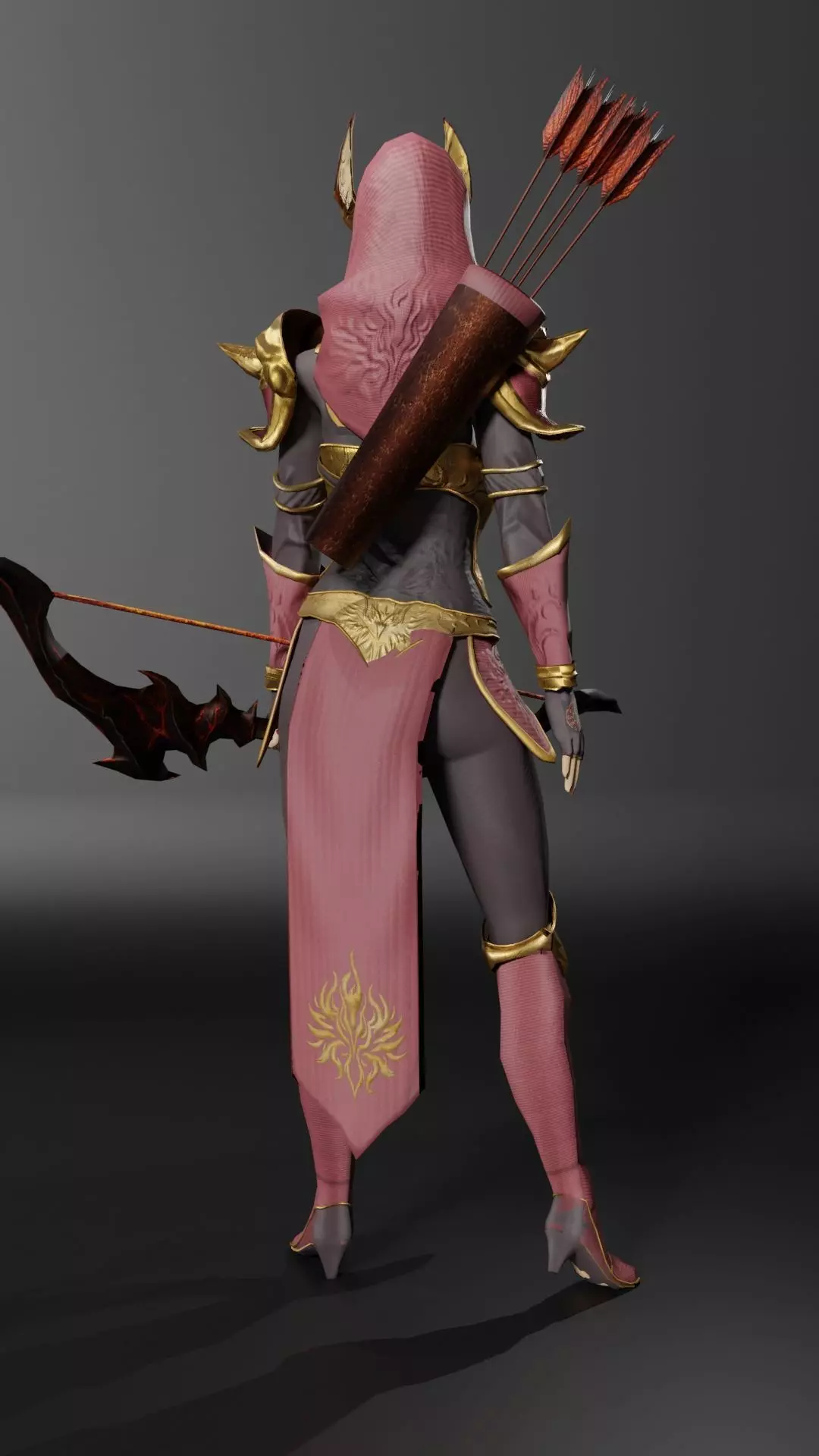 Flame Ranger Rigged Stylized Character Game Ready for Unity Low-poly 3D model_5