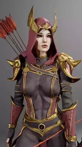 Flame Ranger Rigged Stylized Character  Game Ready for Unity