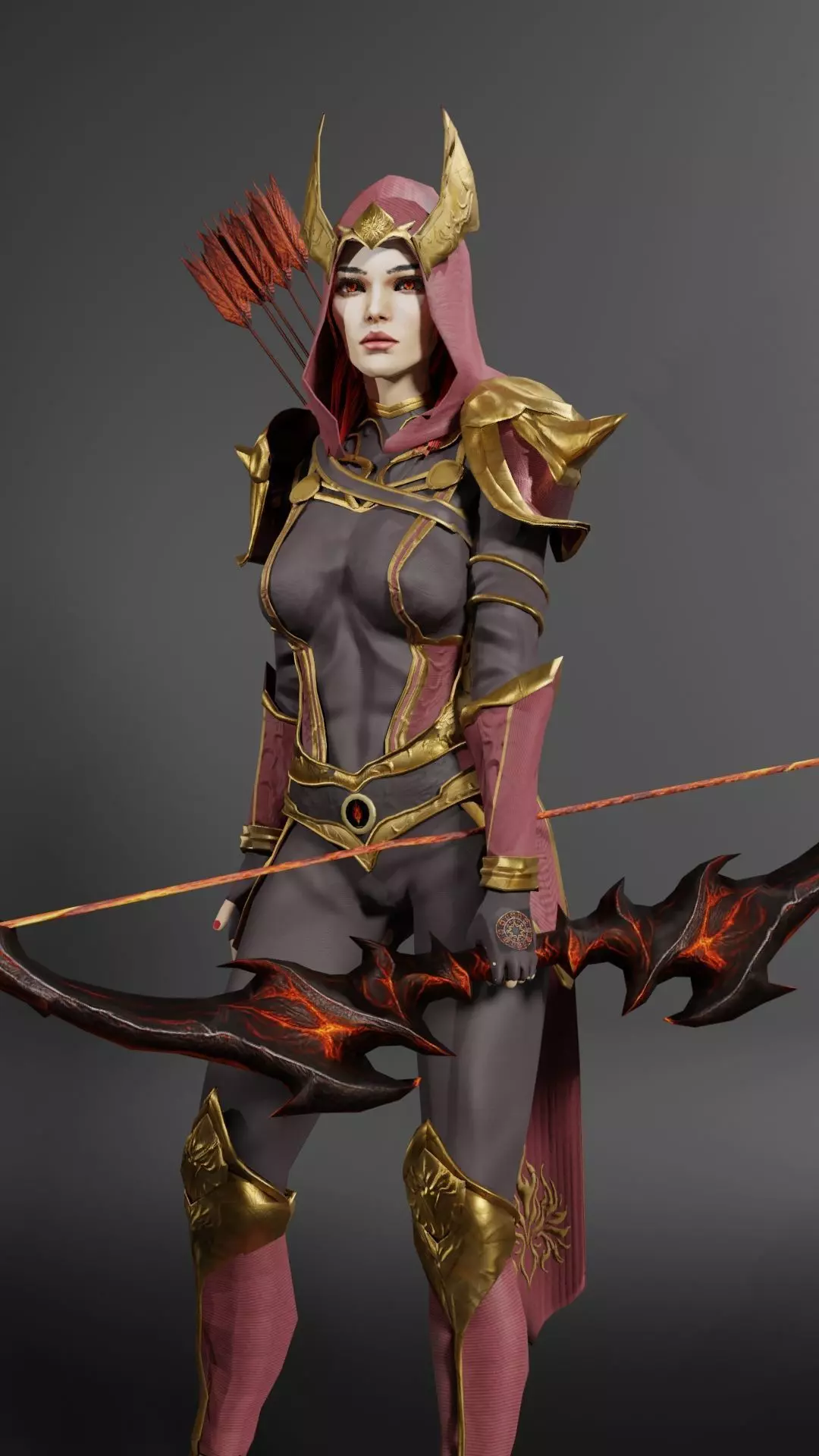 Flame Ranger Rigged Stylized Character Game Ready for Unity Low-poly 3D model_3