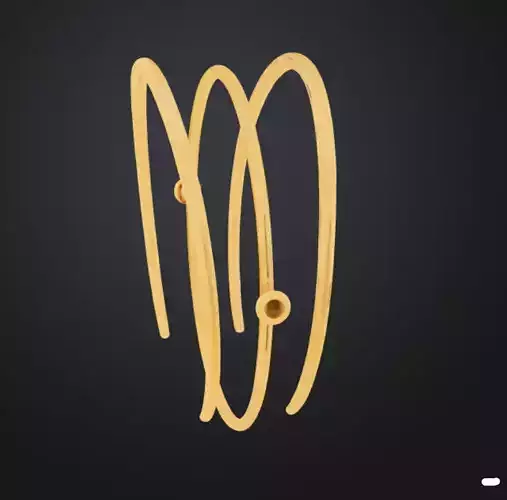 Luxury Spiral Gold Bracelet - High - poly 3D Model