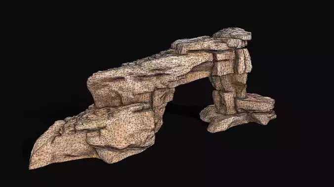 Desert Cliff Stylized Rock