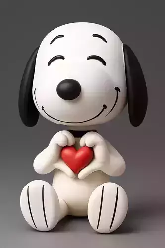 Valentines Day Snoopy - Peanuts 3D Model 3D print model