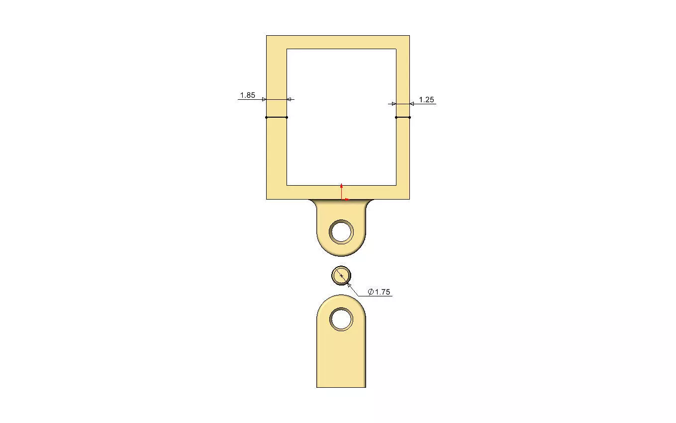 Y letter varsity font 12x10x10mm enamel bail link 3D print model_8