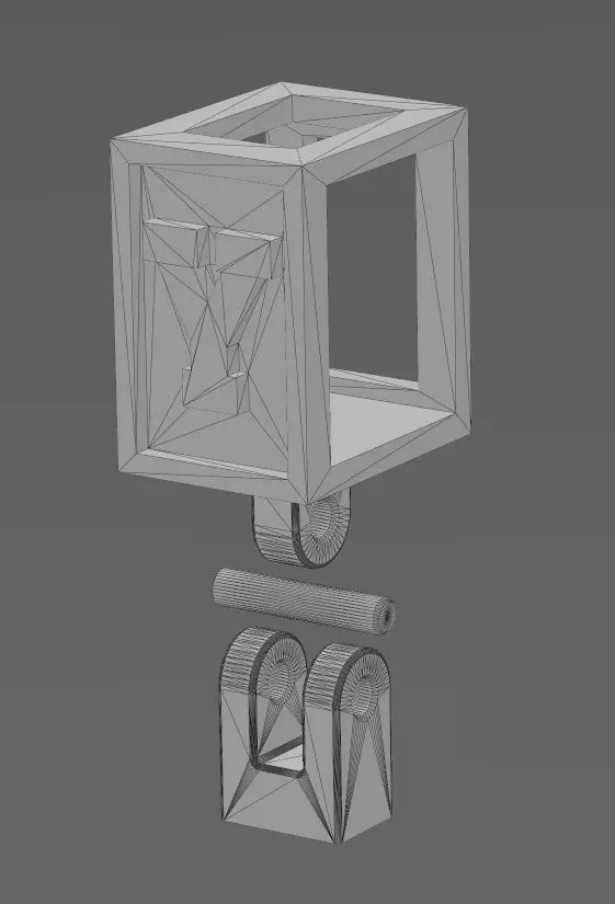 Y letter varsity font 12x10x10mm enamel bail link 3D print model_13