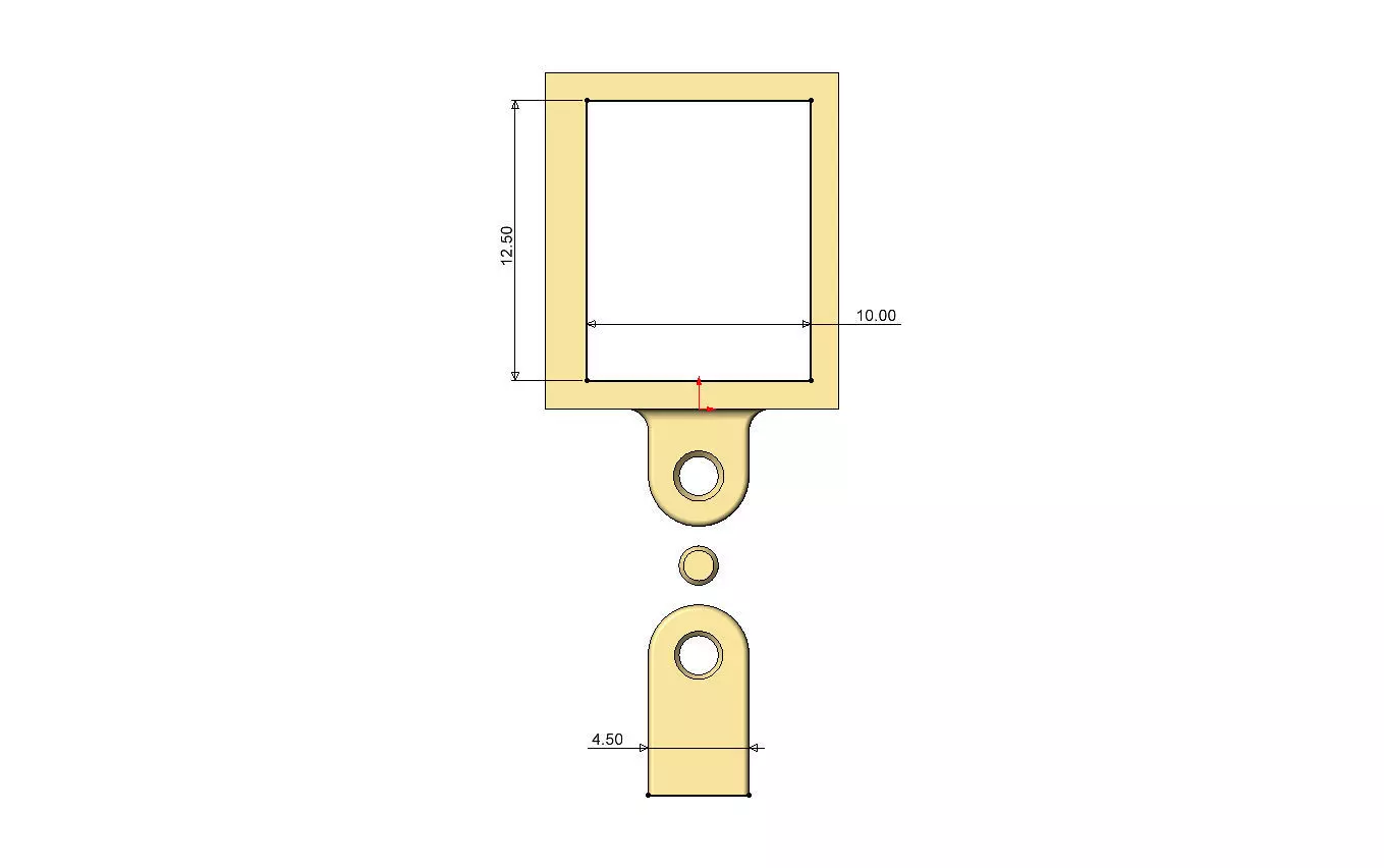 Y letter varsity font 12x10x10mm enamel bail link 3D print model_7