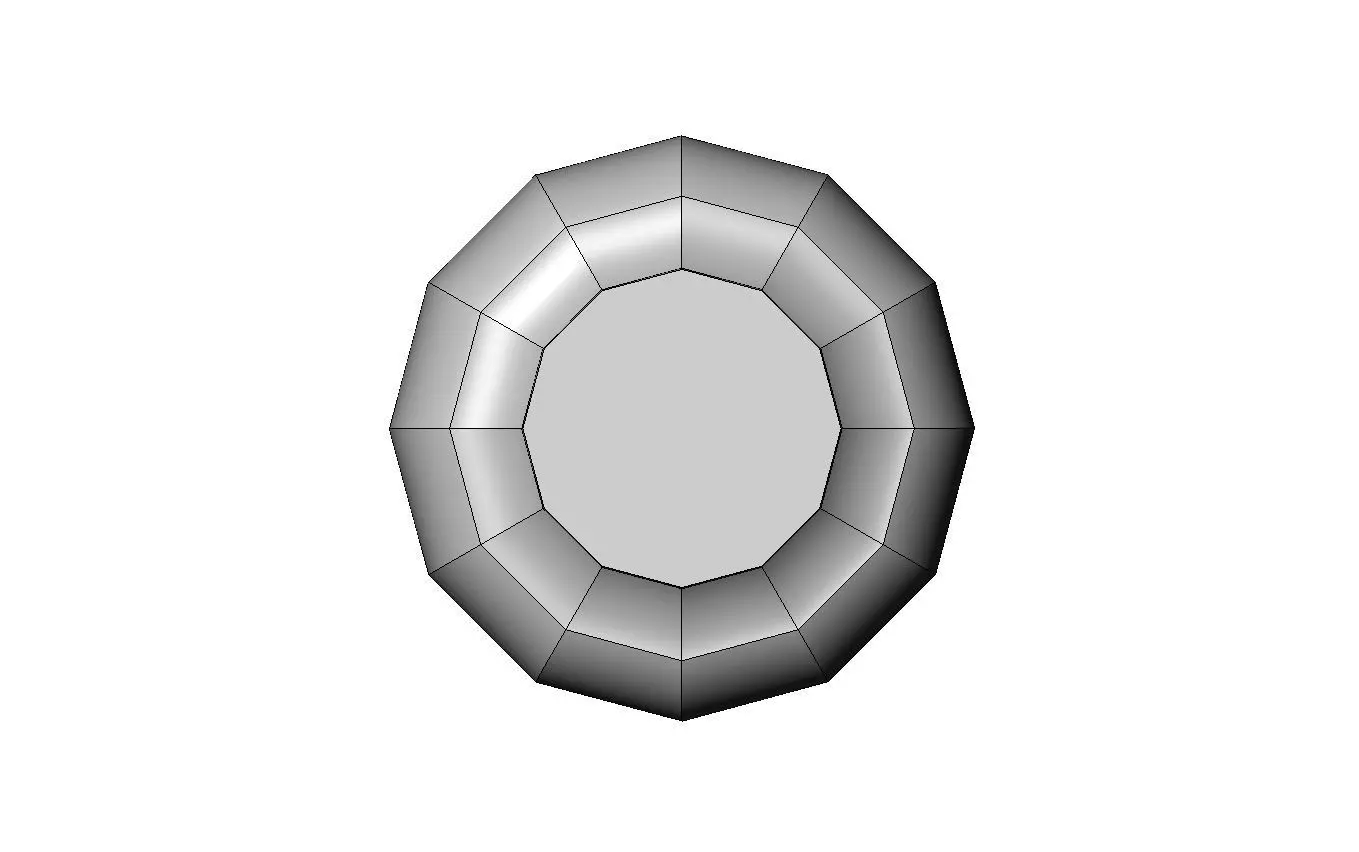 Faceted nightstand chest table foot 3D print model_2