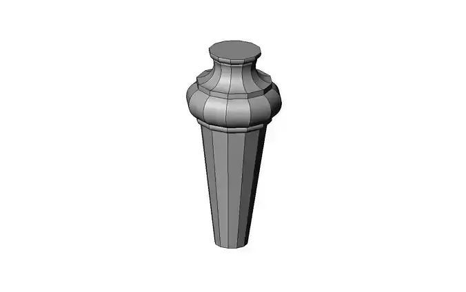 Faceted nightstand chest table foot 3D print model