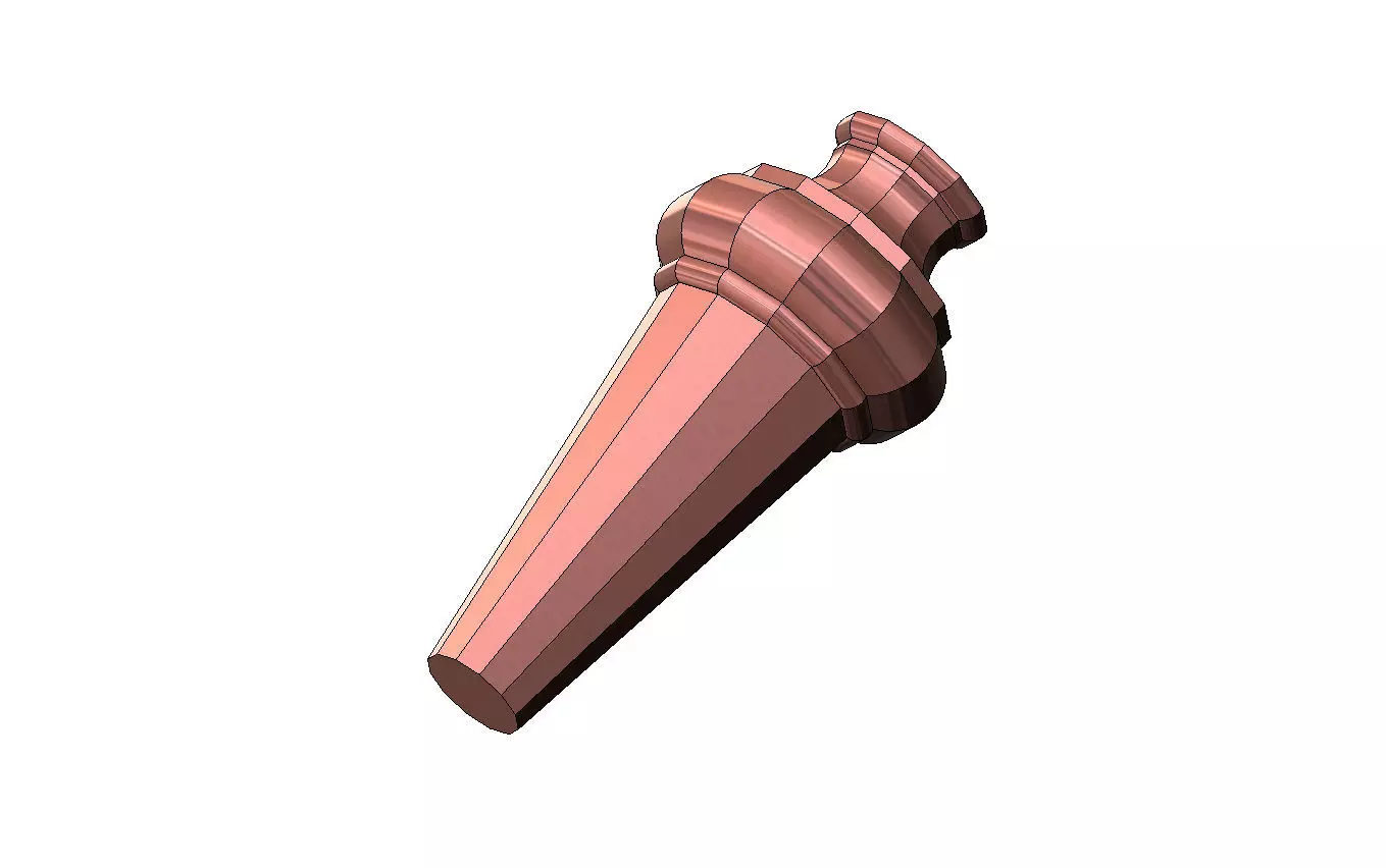 Faceted nightstand chest table foot 3D print model_8