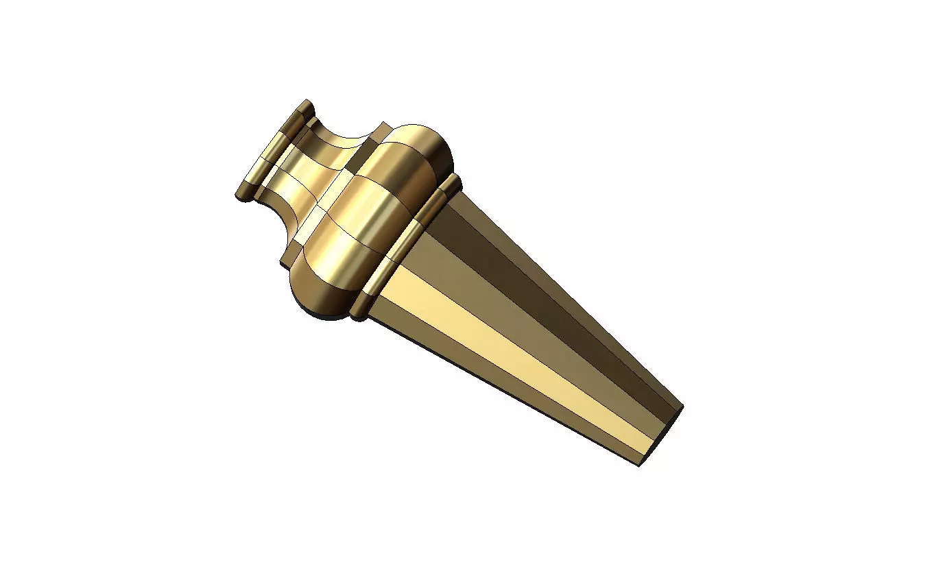 Faceted nightstand chest table foot 3D print model_9