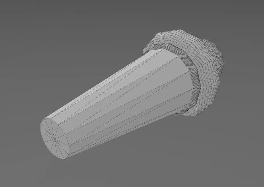 Faceted nightstand chest table foot 3D print model_13