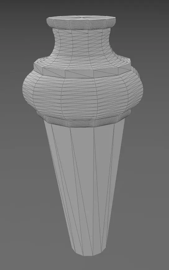 Faceted nightstand chest table foot 3D print model_12