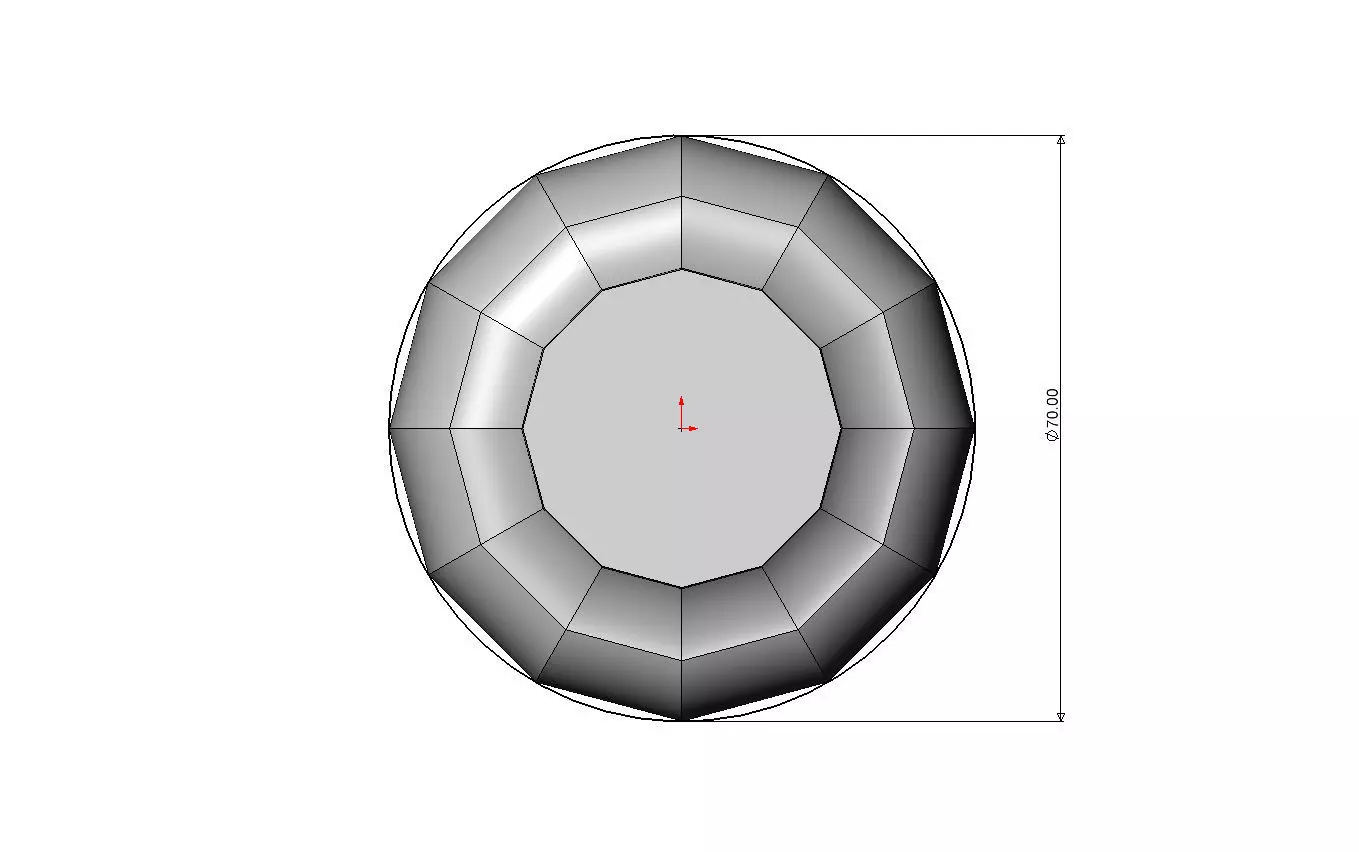 Faceted nightstand chest table foot 3D print model_6