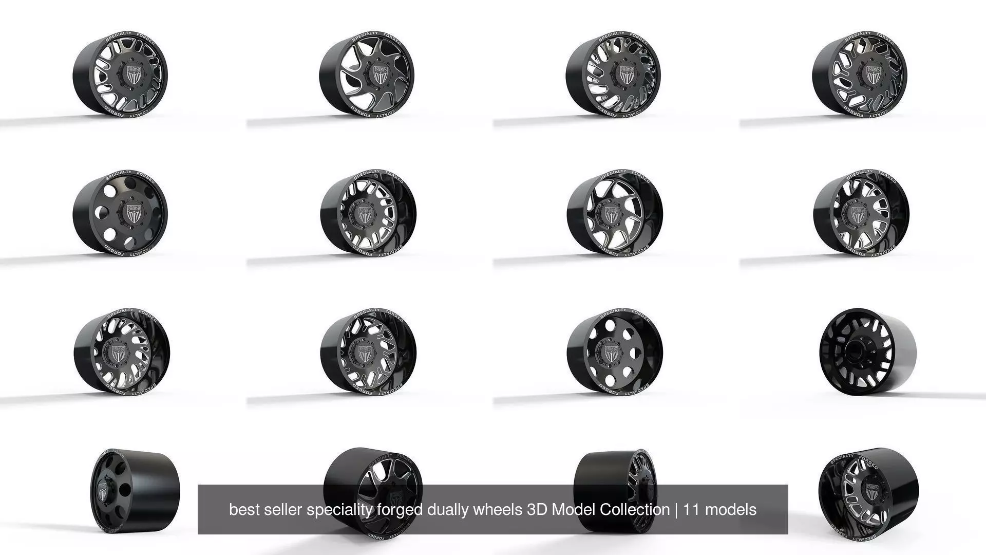 best seller speciality forged dually wheels 3D Model Collection _0
