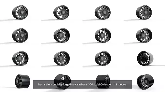 best seller speciality forged dually wheels 3D Model Collection