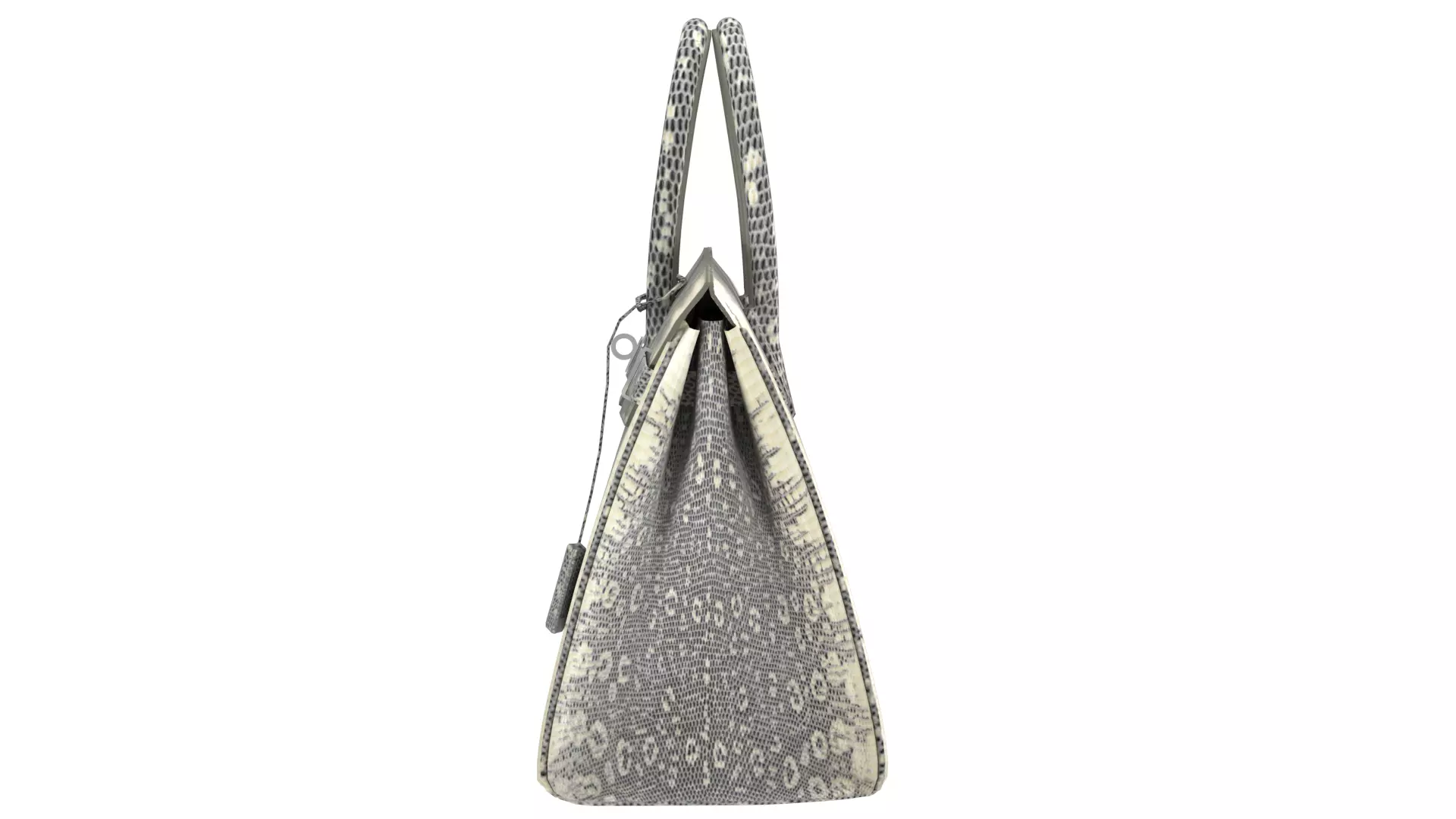 Hermes Birkin Lizard leather 3D Handbag Model Low-poly 3D model_8