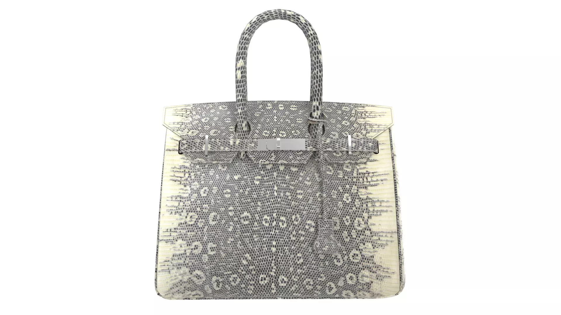 Hermes Birkin Lizard leather 3D Handbag Model Low-poly 3D model_6