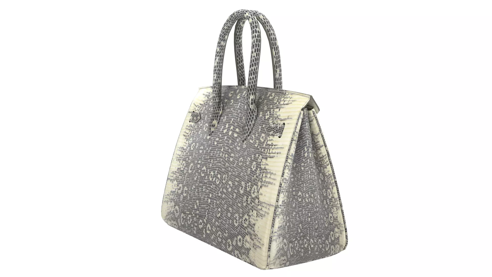 Hermes Birkin Lizard leather 3D Handbag Model Low-poly 3D model_12