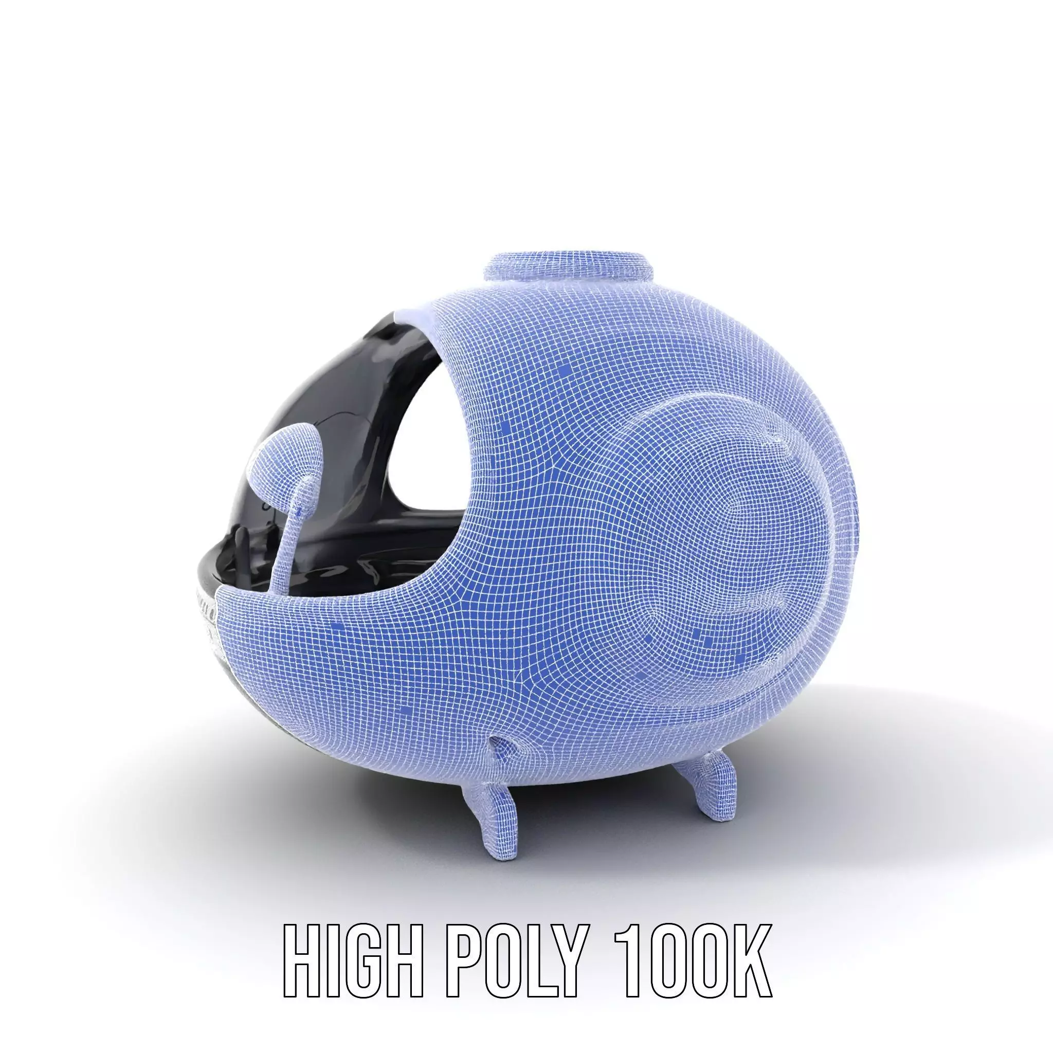 Futuristic Pod Vehicle Model Pack Low-poly 3D model_4