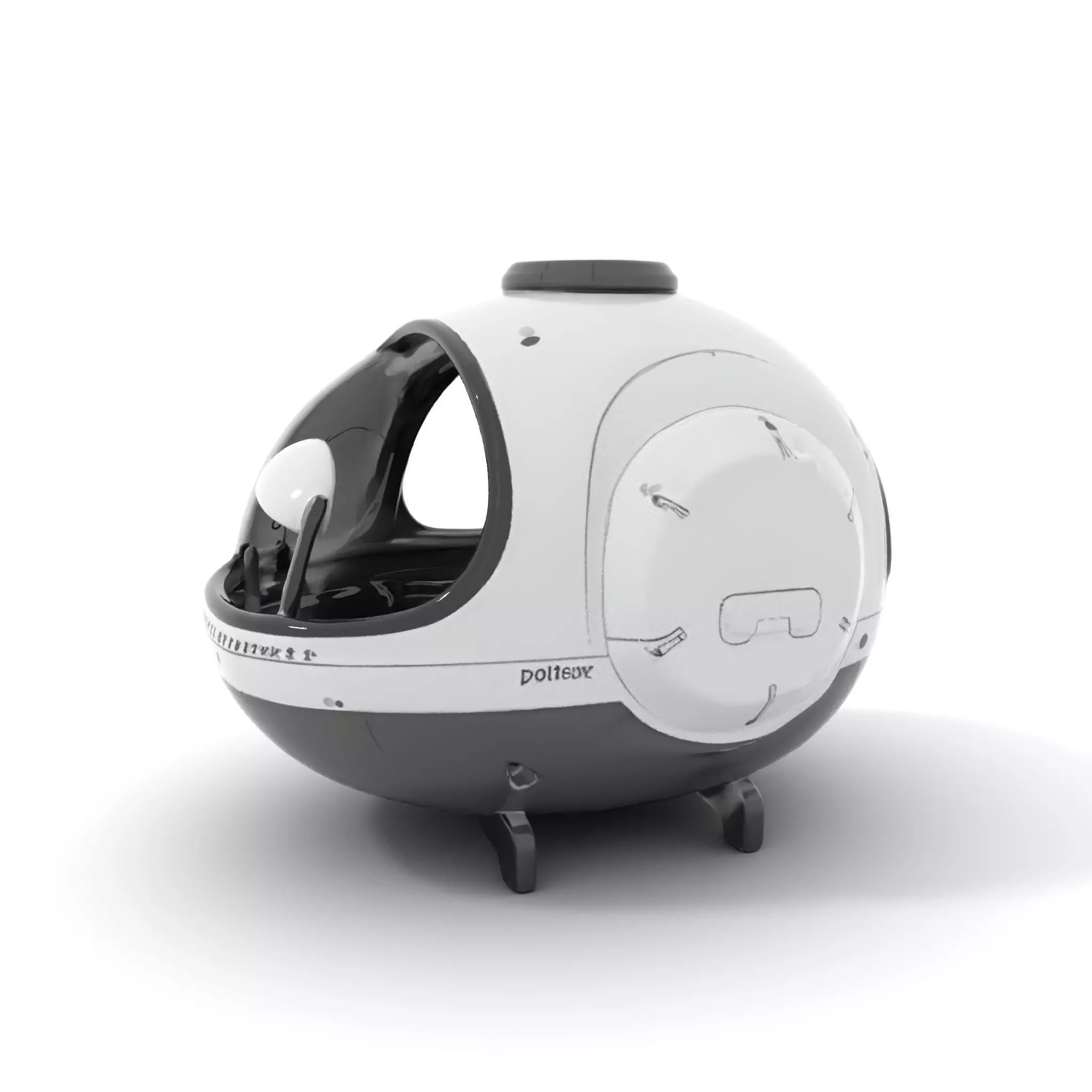 Futuristic Pod Vehicle Model Pack Low-poly 3D model_0