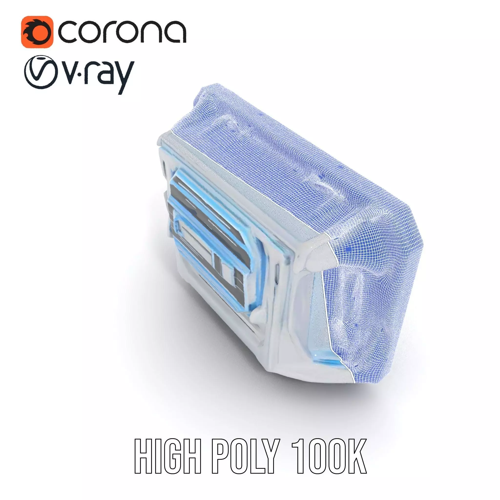 Futuristic Control Panel Model Pack with LED Display Low-poly 3D model_32