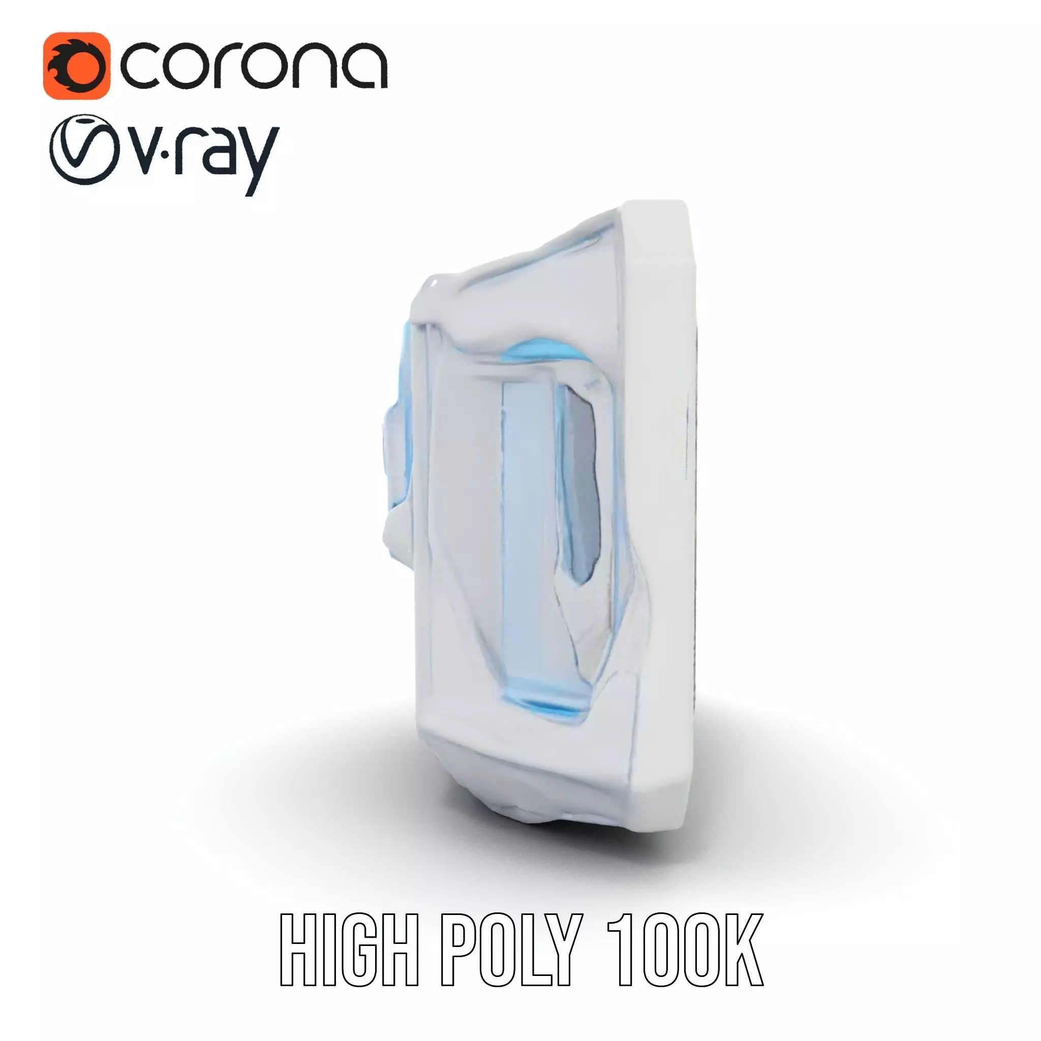 Futuristic Control Panel Model Pack with LED Display Low-poly 3D model_27