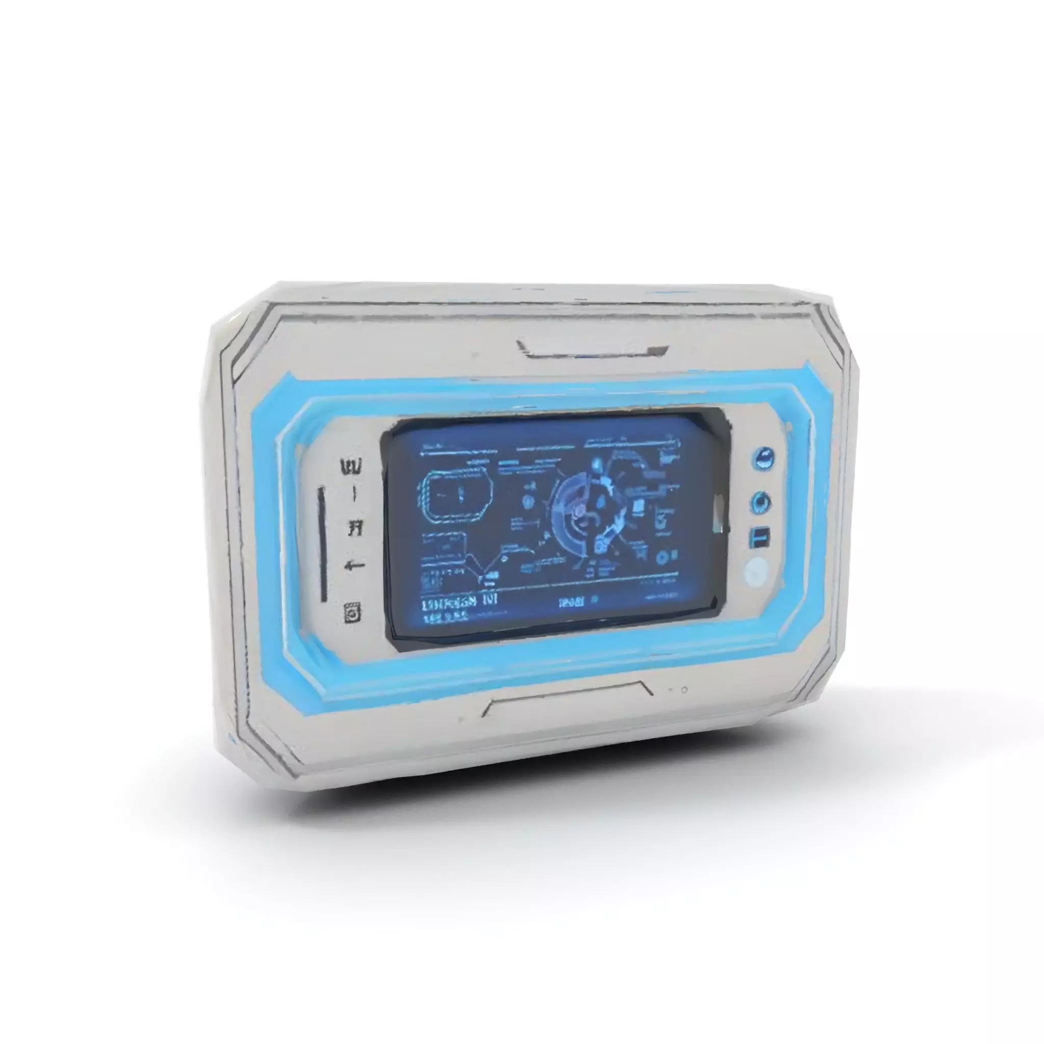 Futuristic Control Panel Model Pack with LED Display Low-poly 3D model_8