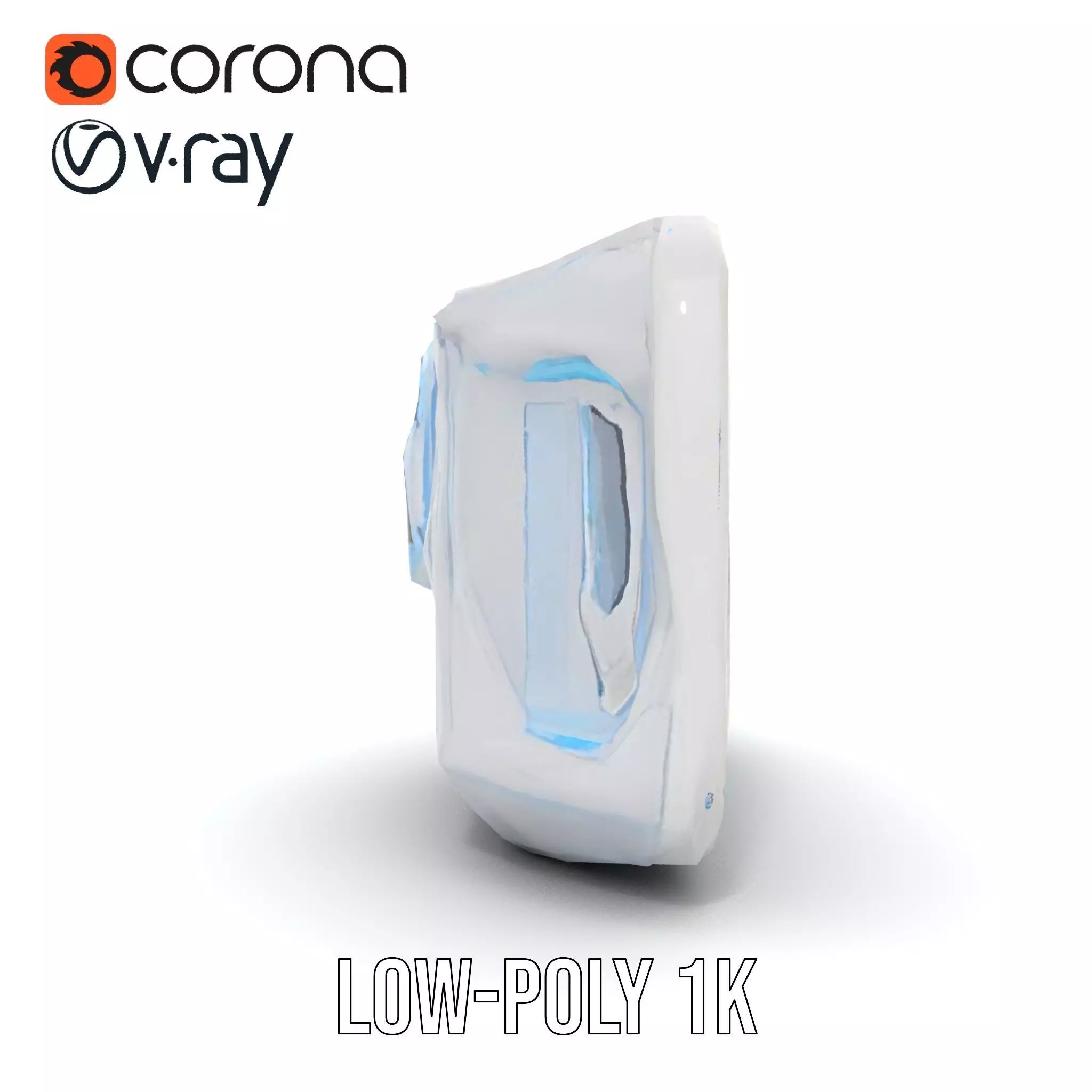 Futuristic Control Panel Model Pack with LED Display Low-poly 3D model_21