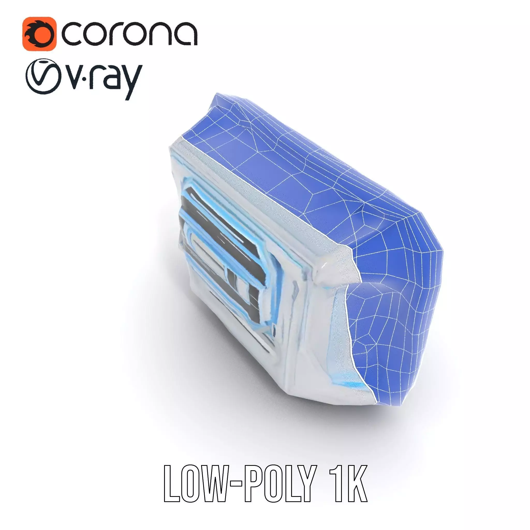 Futuristic Control Panel Model Pack with LED Display Low-poly 3D model_15