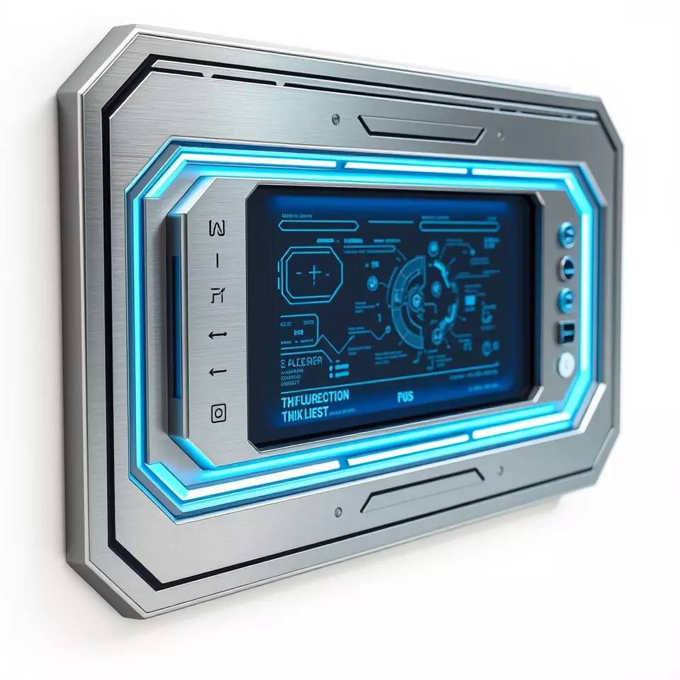 Futuristic Control Panel Model Pack with LED Display Low-poly 3D model_3