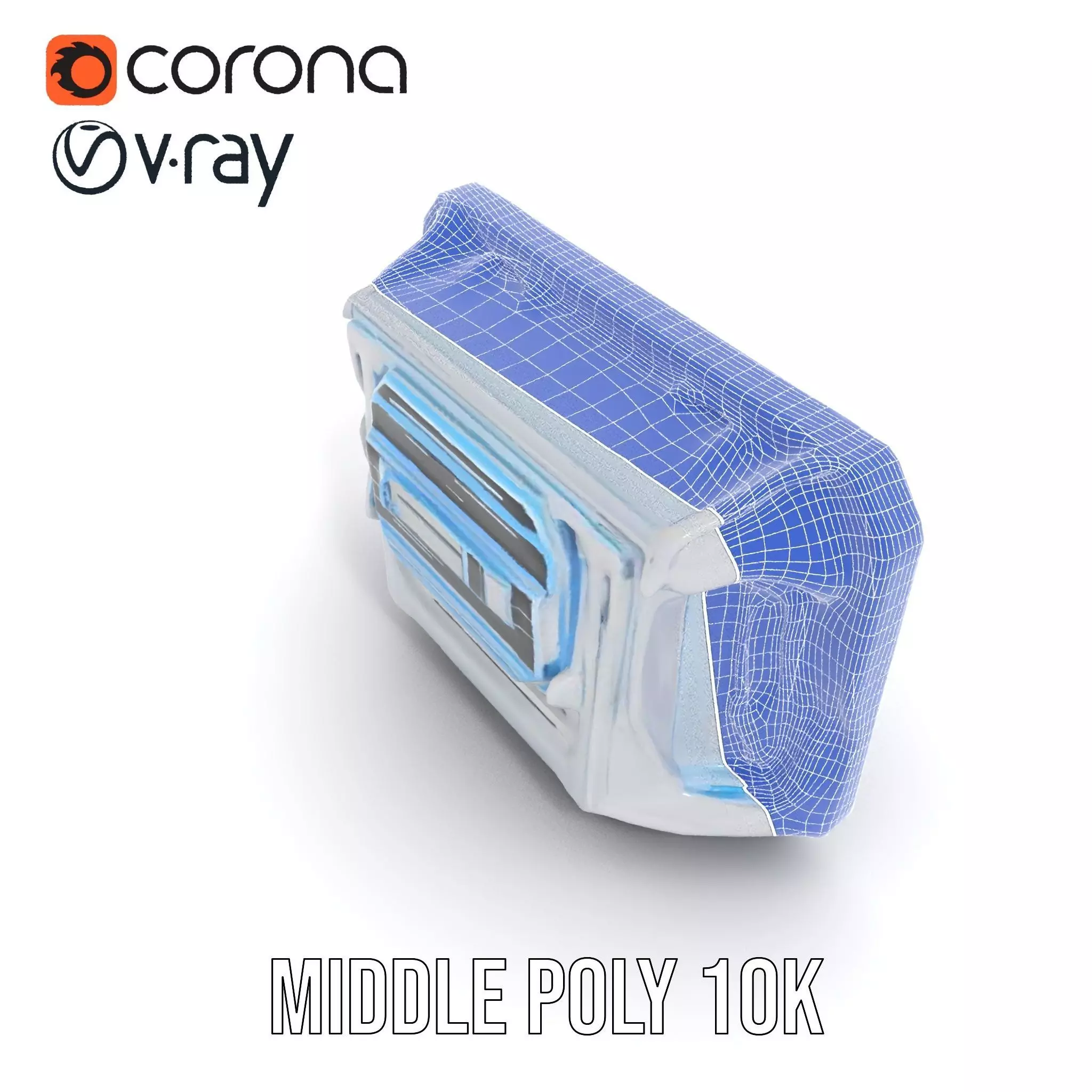 Futuristic Control Panel Model Pack with LED Display Low-poly 3D model_17